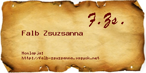 Falb Zsuzsanna névjegykártya