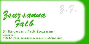 zsuzsanna falb business card